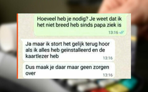 Belgische WhatsApp-oplichter probeert €2495,- van zijn zieke vader af te troggelen