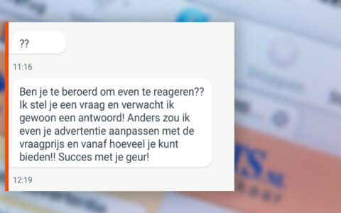 Elsa volledig uit haar plaat als Marktplaatsgebruiker niet binnen een paar uur reageert