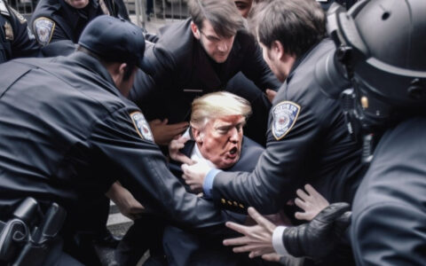 Foto's van de "arrestatie van Donald Trump" gaan massaal viraal op Twitter